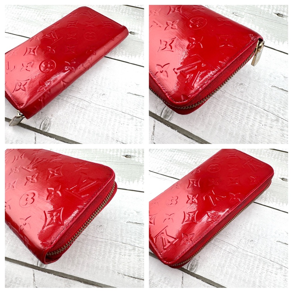 AUTHENTIC Louis Vuitton Vernis Zippy. Color:Red. - Picture 8 of 16